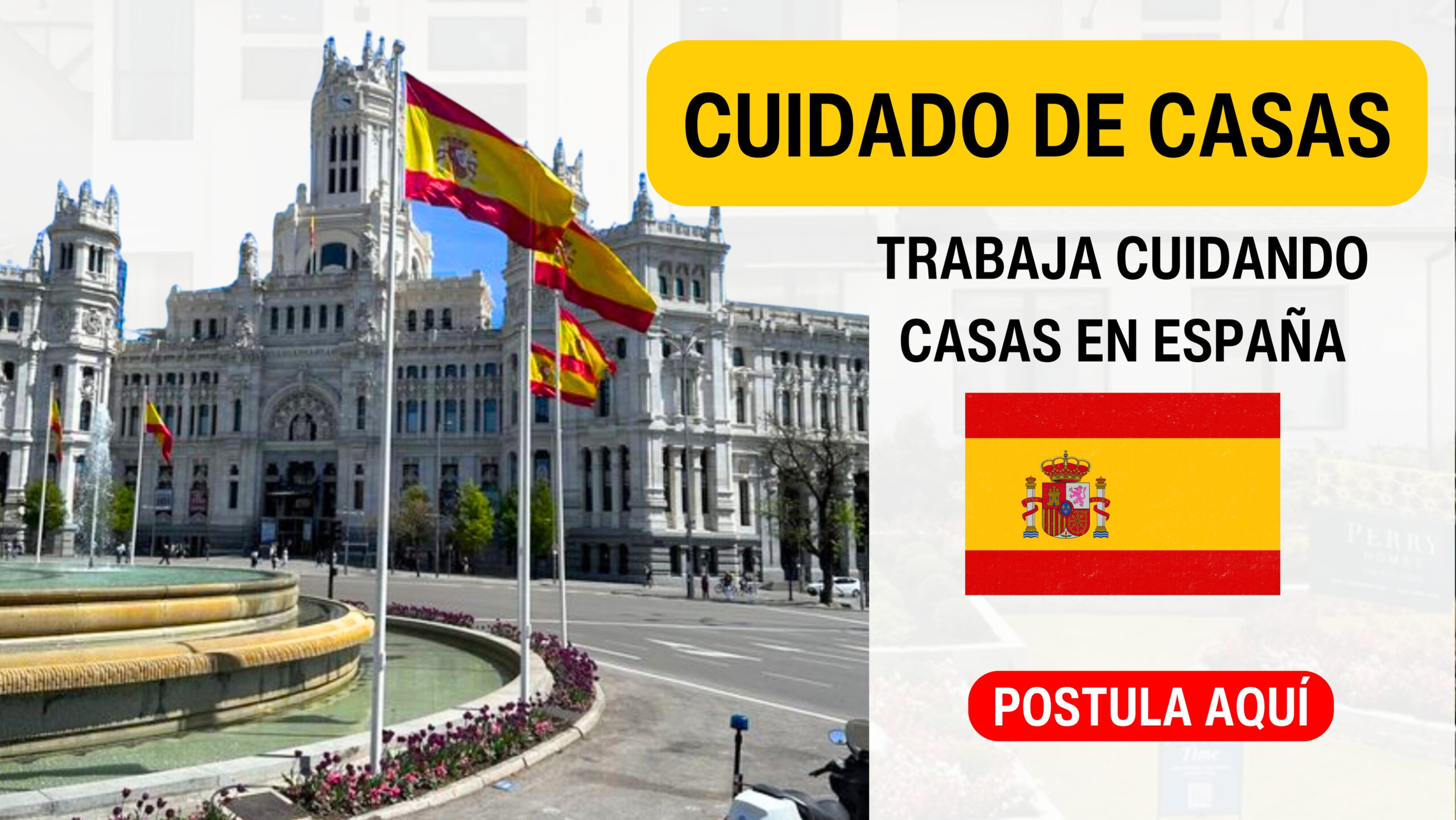 Se busca persona o familia responsable para cuidar casa en España. Alojamiento incluido.