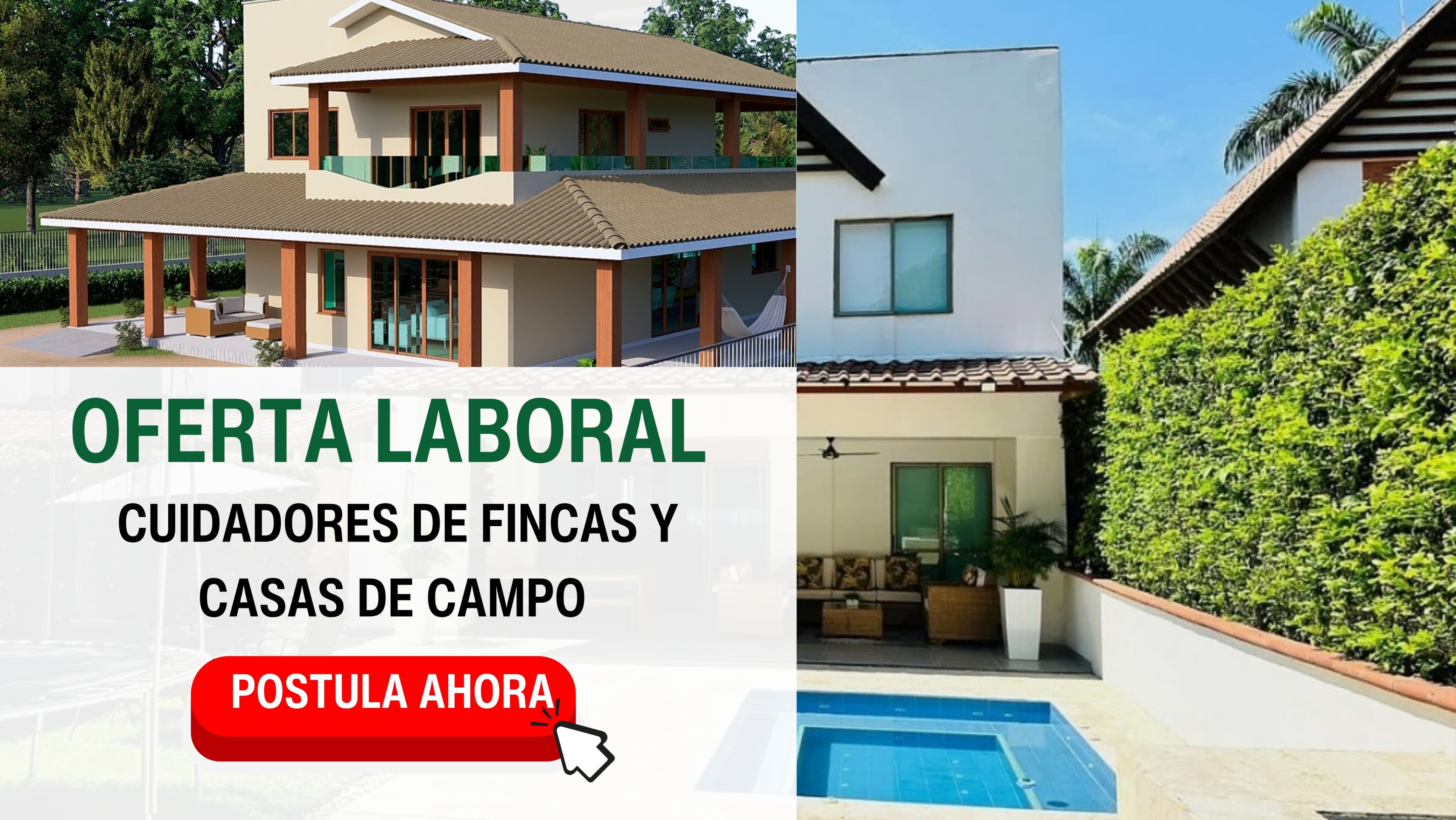 Buscamos persona responsable para cuidar casa y finca