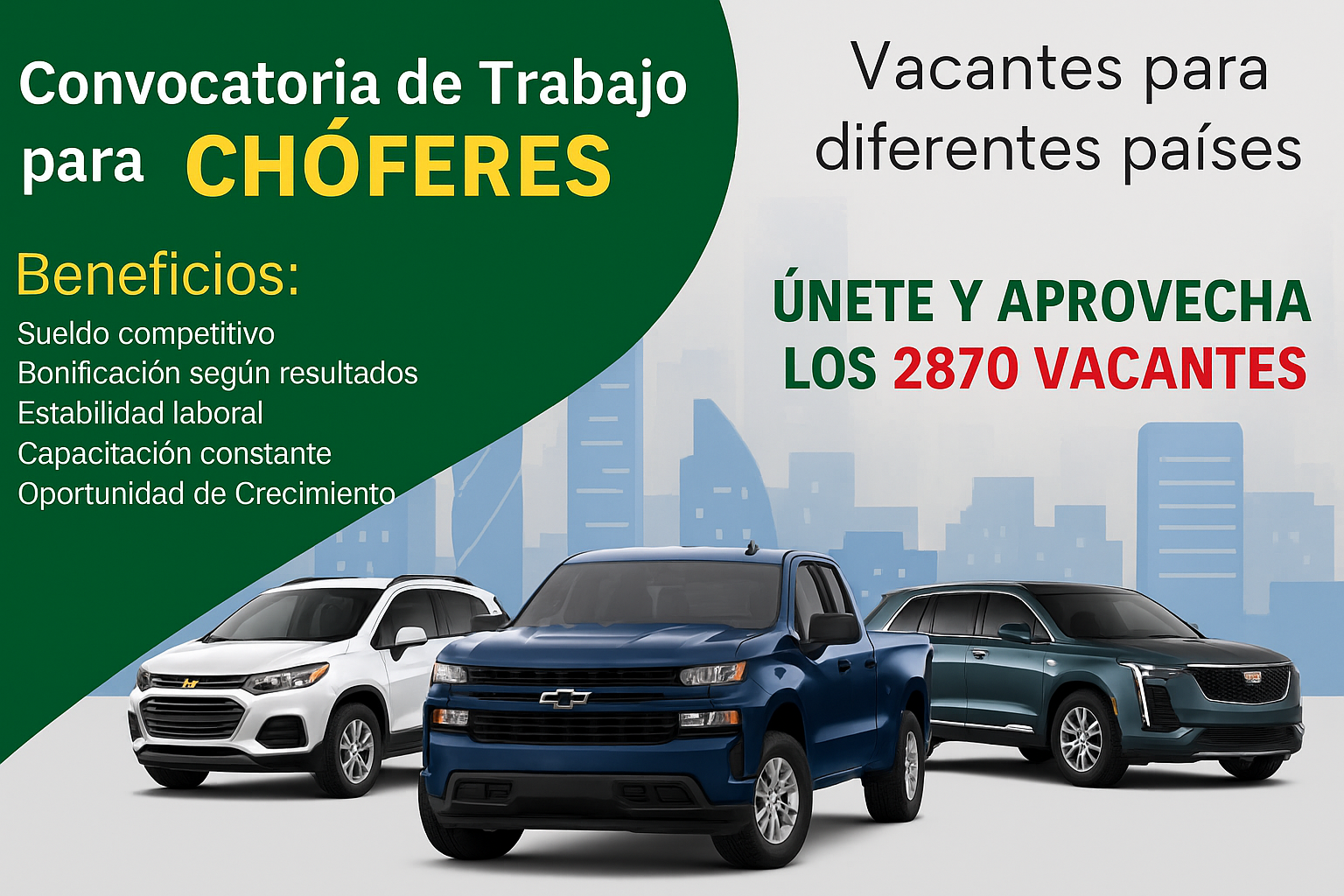 Empresas de varios rubros necesitan conductores con disponibilidad